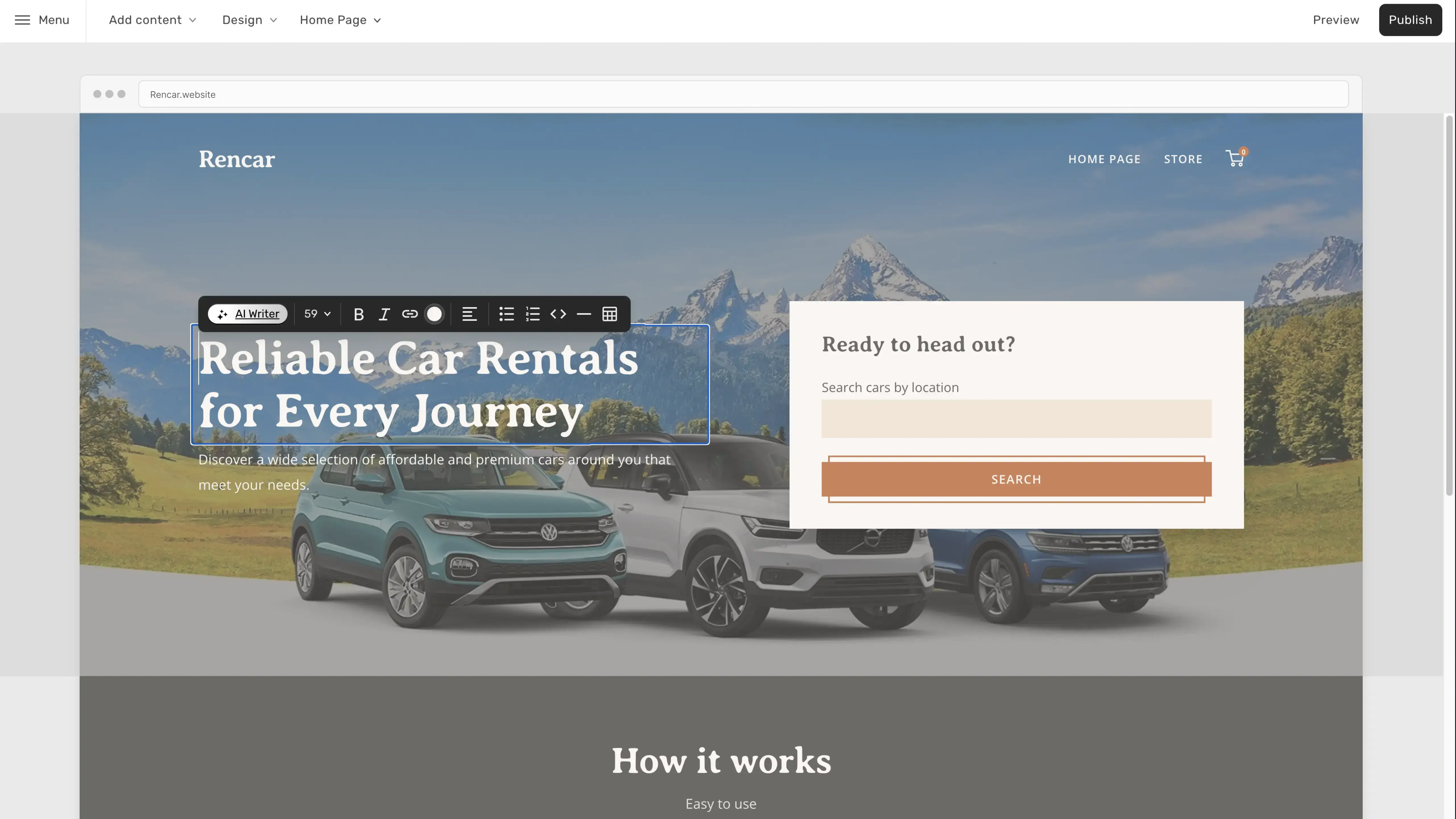 go54 website builder